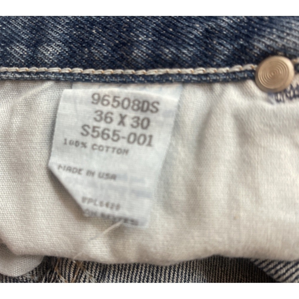 Wrangler Premium Quality Jeans Men's 36x30 Blue Regular Fit 100% Cotton - Picture 5 of 5